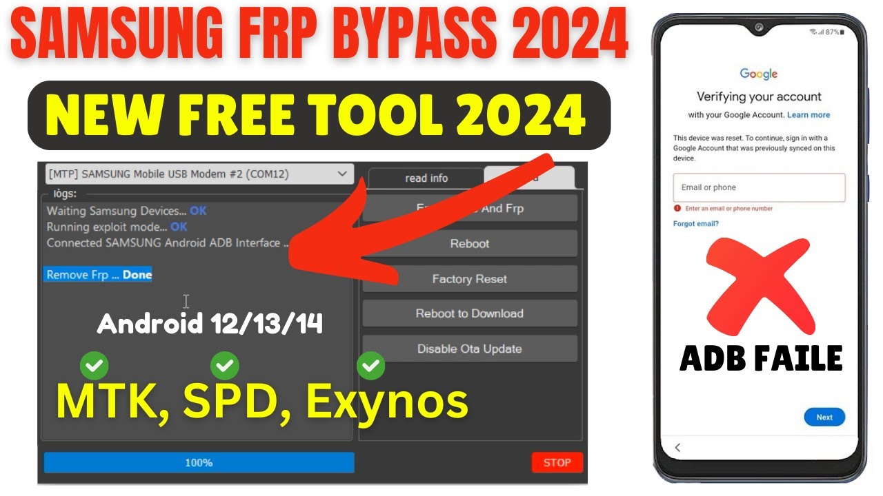 SAMSUNG FRP BYPASS NEW 2024 | ANDROID 12/13/14 SAMSUNG FRP BYPASS NEW 2024 | ANDROID 12/13/14
