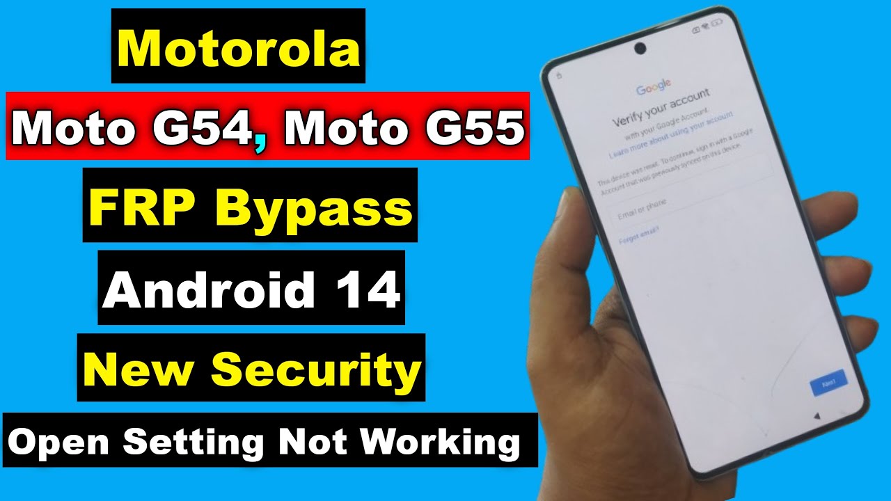 Unlock your Motorola Moto G54/Moto G55 with Android 14: Try out FRP Bypass now! Unlock your Motorola Moto G54/Moto G55 with Android 14: Try out FRP Bypass now!
