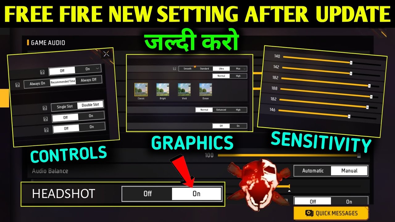 Free Fire New Setting After New Update | Free Fire Pro Free Fire New Setting After New Update | Free Fire Pro