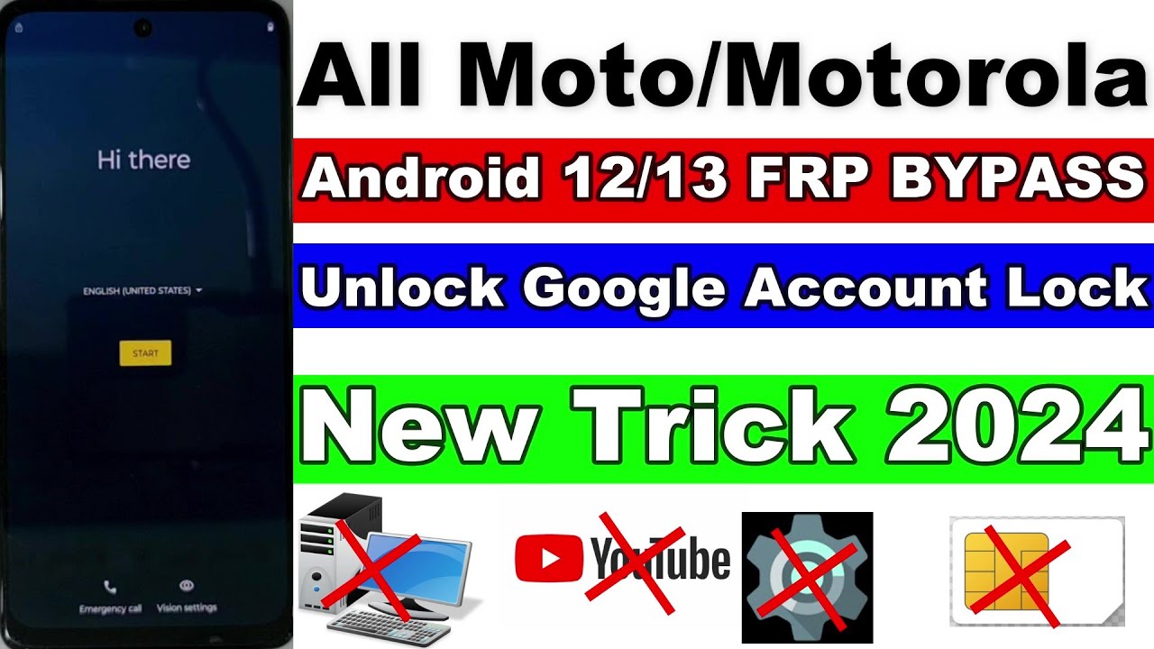 All Moto/Motorola FRP Bypass 2024 Android 12/13 Without All Moto/Motorola FRP Bypass 2024 Android 12/13 Without