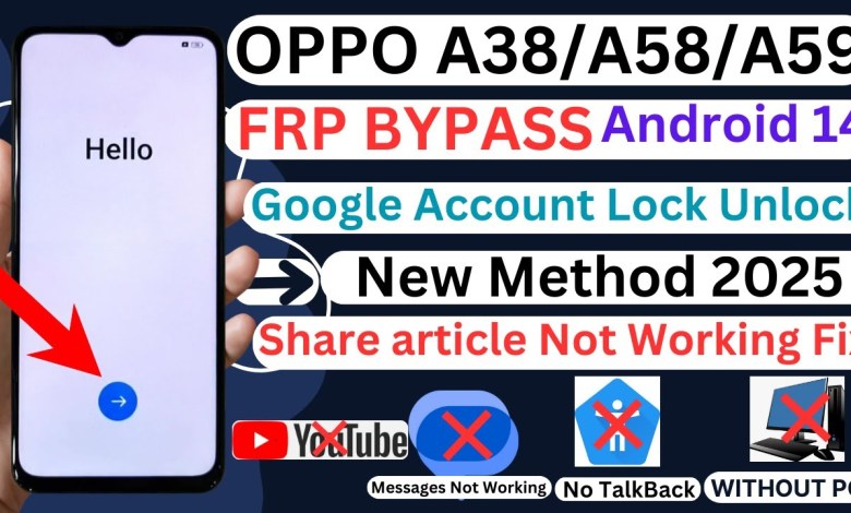 Unlock Your OPPO A38/ A58/ A59 with this Simple FRP/Google Account Bypass for Android Unlock Your OPPO A38/ A58/ A59 with this Simple FRP/Google Account Bypass for Android