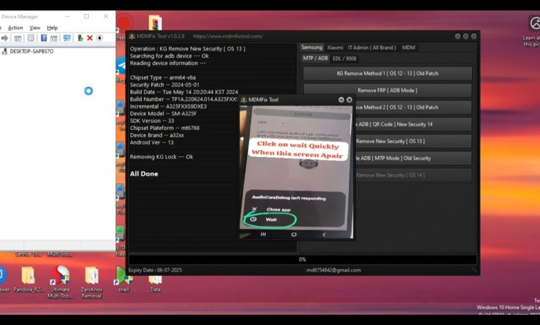 Samsung A32 4G KG Remove One Click Android 13/14 Mdmfix Samsung A32 4G KG Remove One Click Android 13/14 Mdmfix