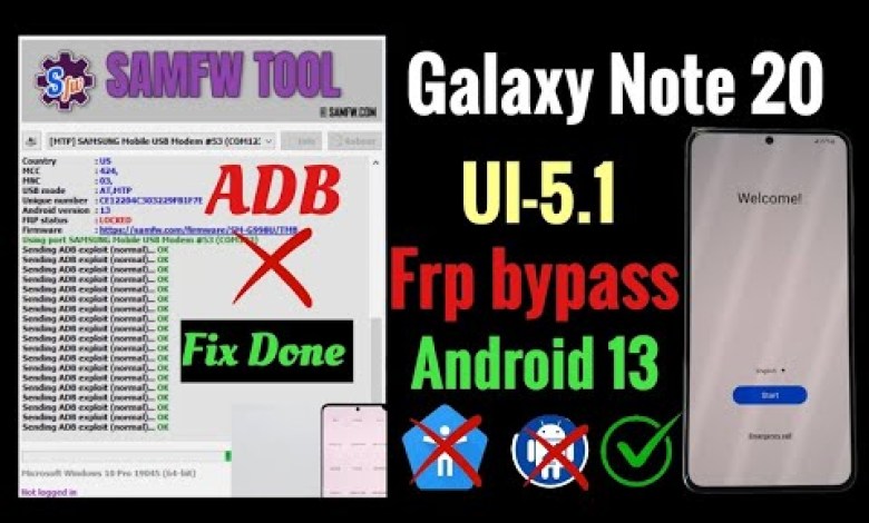 Galaxy Note 20, Note 20 Ultra, Frp Bypass ADB Failed Galaxy Note 20, Note 20 Ultra, Frp Bypass ADB Failed