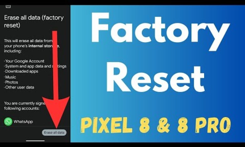 How to Factory Reset Pixel 8 and Pixel 8 Pro How to Factory Reset Pixel 8 and Pixel 8 Pro