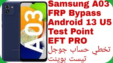 A03 (A035F) FRP Unlock – Android 13 U5 Test Point – EFT A03 (A035F) FRP Unlock – Android 13 U5 Test Point – EFT