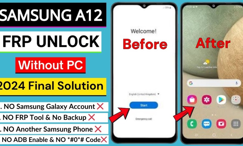 Samsung A12 Frp Bypass/Unlock Google Account Lock Samsung A12 Frp Bypass/Unlock Google Account Lock