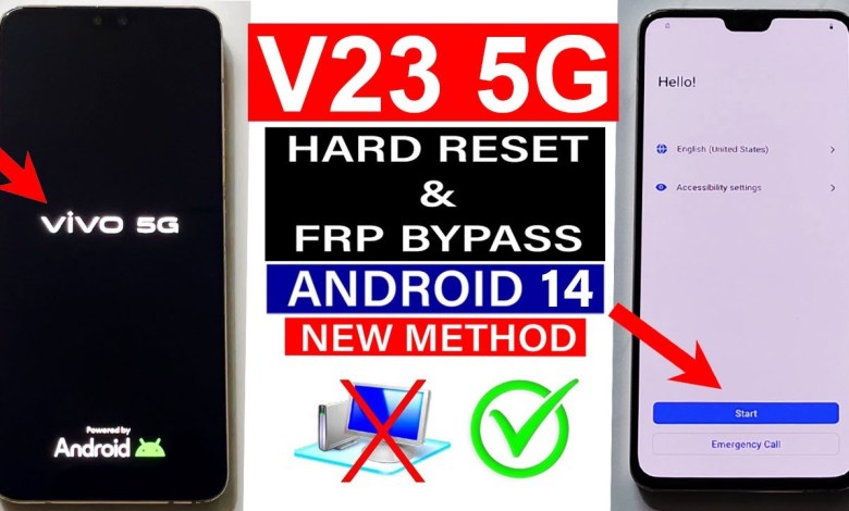 Discover how to perform a Hard Reset and FRP Bypass on the Vivo V23 5G with Android 14 Discover how to perform a Hard Reset and FRP Bypass on the Vivo V23 5G with Android 14
