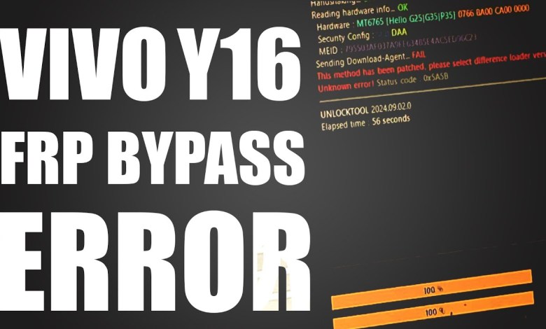 VIVO Y16 FRP BYPASS ERROR | UNLOCKTOOL FRP BYPASS FAIL VIVO Y16 FRP BYPASS ERROR | UNLOCKTOOL FRP BYPASS FAIL