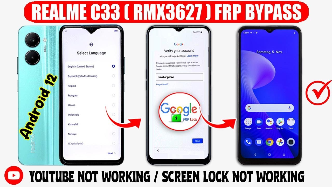 Realme C33 Frp Bypass Android 12 Without Pc 2024 Realme C33 Frp Bypass Android 12 Without Pc 2024