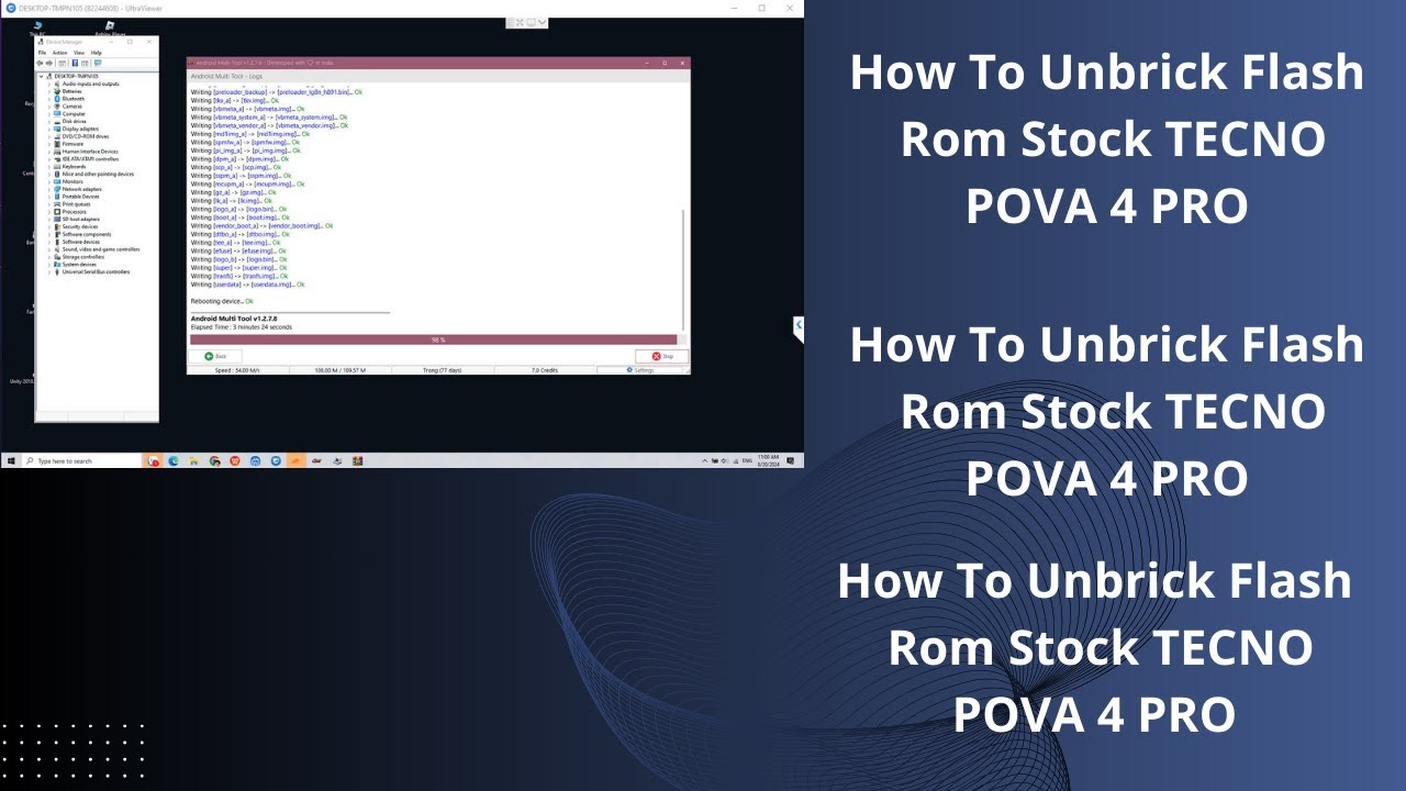 How To Unbrick Flash Rom Stock TECNO POVA 4 PRO How To Unbrick Flash Rom Stock TECNO POVA 4 PRO