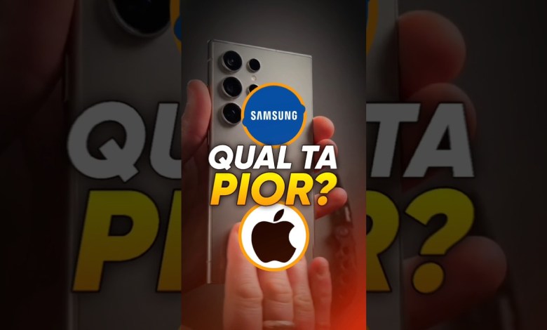 Qual TA PIOR? SAMSUNG OU APPLE? #tech #celulares Qual TA PIOR? SAMSUNG OU APPLE? #tech #celulares