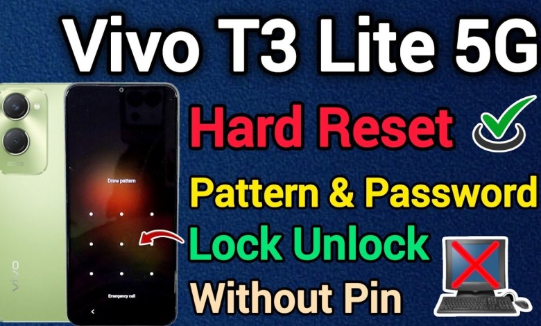 Vivo T3 Lite 5G || Hard Reset || Pattern Unlock || Vivo T3 Lite 5G || Hard Reset || Pattern Unlock ||