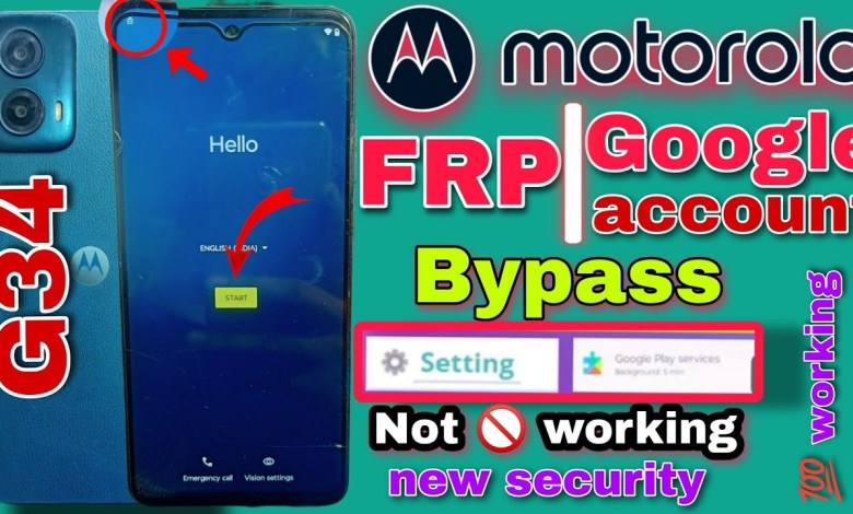 Unlock Moto G34 with FRP Bypass and Google Account Trick Unlock Moto G34 with FRP Bypass and Google Account Trick