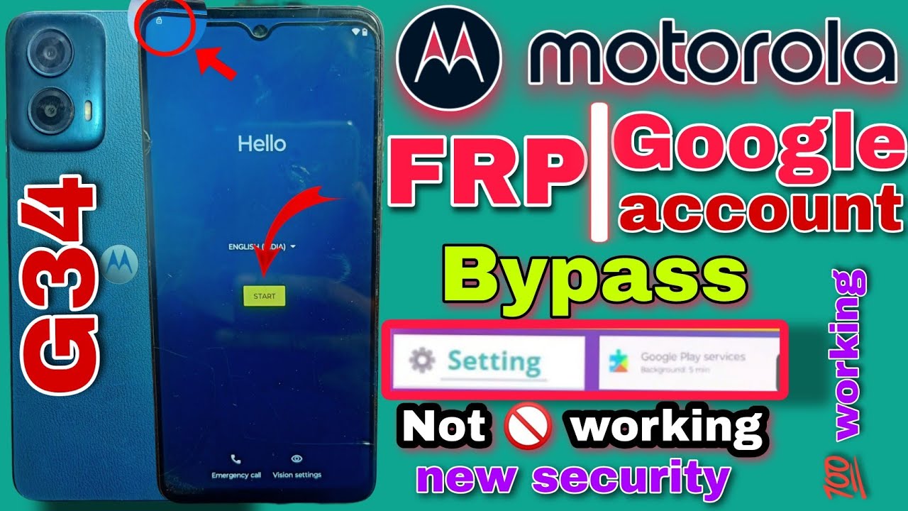 Unlock Moto G34 with FRP Bypass and Google Account Trick Unlock Moto G34 with FRP Bypass and Google Account Trick