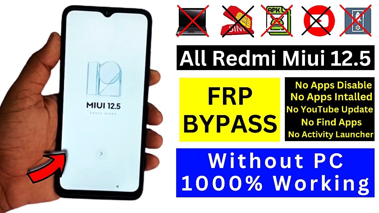 All Redmi MIUI 12.5 Frp Bypass 2024 – No Apps Disable – All Redmi MIUI 12.5 Frp Bypass 2024 – No Apps Disable –