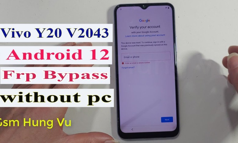 Vivo Y20 V2043 Frp bypass Android 12 without pc, new Vivo Y20 V2043 Frp bypass Android 12 without pc, new