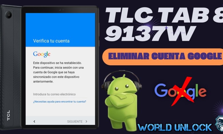 TLC TAB 8 FRP | Eliminar cuenta Google TLC Tab 8 9137W TLC TAB 8 FRP | Eliminar cuenta Google TLC Tab 8 9137W
