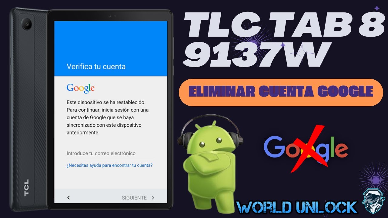 TLC TAB 8 FRP | Eliminar cuenta Google TLC Tab 8 9137W TLC TAB 8 FRP | Eliminar cuenta Google TLC Tab 8 9137W