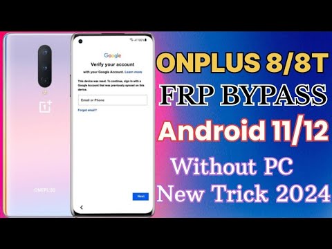 OnePlus 8 Android 12/13 || FRP BYPASS || Without PC New OnePlus 8 Android 12/13 || FRP BYPASS || Without PC New