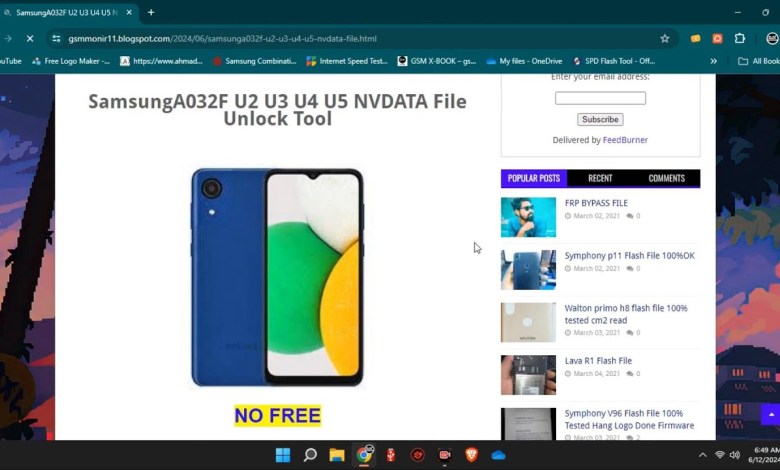Samsung A032F U2 U3 U4 U5 NVDATA File Unlock Tool Samsung A032F U2 U3 U4 U5 NVDATA File Unlock Tool