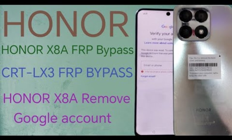 Honor X8A frp bypass | CRT-LX3 FRP Unlock Honor X8A frp bypass | CRT-LX3 FRP Unlock