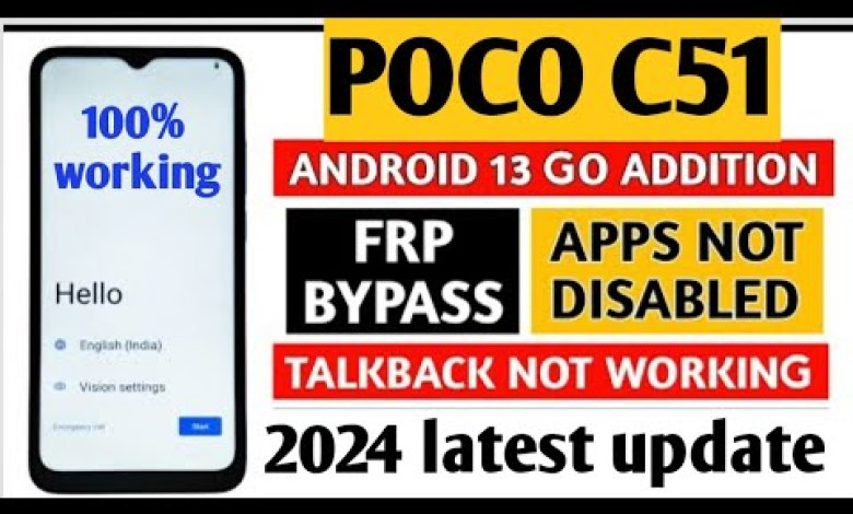 how to remove poco smartphone frp !! poco c51frp bypass how to remove poco smartphone frp !! poco c51frp bypass