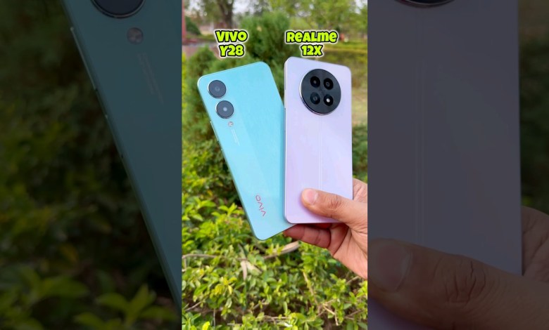 Vivo Y28 5g vs Realme 12X 5g Camera Comparison #shorts Vivo Y28 5g vs Realme 12X 5g Camera Comparison #shorts