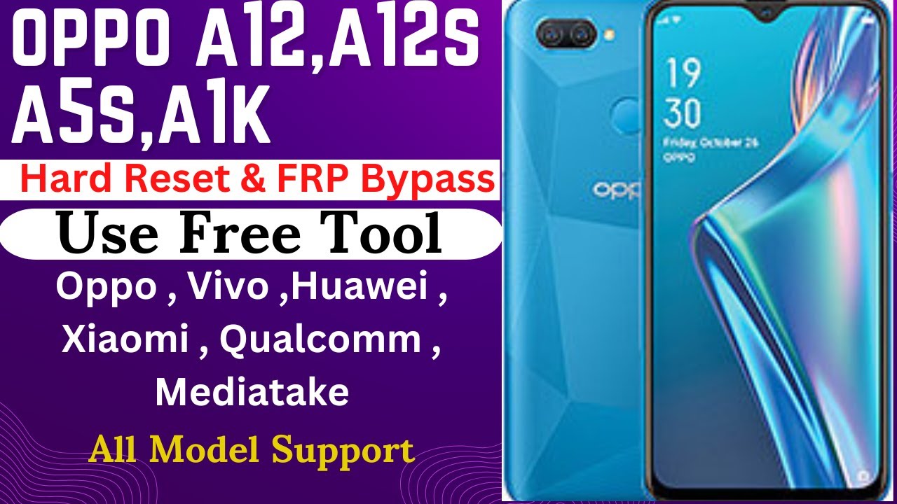 Oppo a12 hard reset & frp bypass use free tool || oppo Oppo a12 hard reset & frp bypass use free tool || oppo