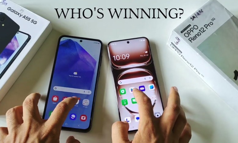 Samsung Galaxy A55 5g V/S Oppo Reno 12 Pro Speed Test Samsung Galaxy A55 5g V/S Oppo Reno 12 Pro Speed Test