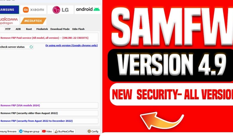 SamFw Tool 4.9 – 2024 Latest Version / All Samsung FRP SamFw Tool 4.9 – 2024 Latest Version / All Samsung FRP