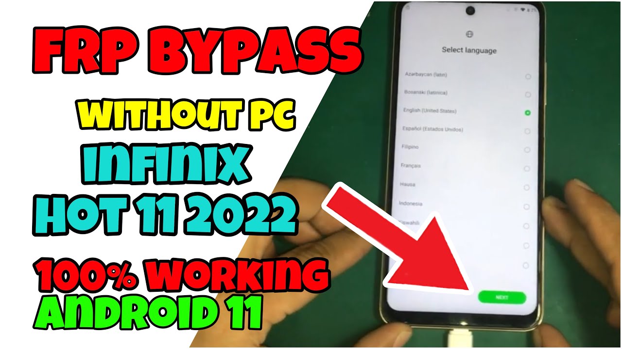 Infinix Hot 11 2022 Frp Bypass Without PC Infinix Hot 11 2022 Frp Bypass Without PC