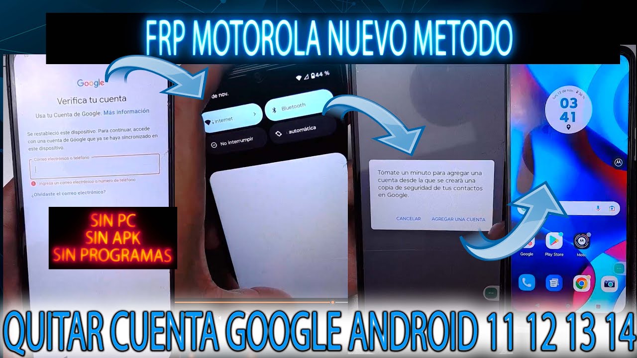 FRP TODOS LOS MOTOROLA NUEVO METODO QUITAR CUENTA FRP TODOS LOS MOTOROLA NUEVO METODO QUITAR CUENTA