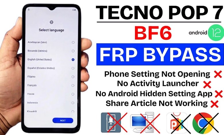 Unlocking Secrets: How to Bypass Google/FRP on Tecno Pop 7 (BF7) Android 12 – No Root Required! Unlocking Secrets: How to Bypass Google/FRP on Tecno Pop 7 (BF7) Android 12 – No Root Required!
