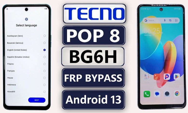TECNO POP 8 (BG6H) FRP BYPASS ANDROID 13 TECNO POP 8 TECNO POP 8 (BG6H) FRP BYPASS ANDROID 13 TECNO POP 8