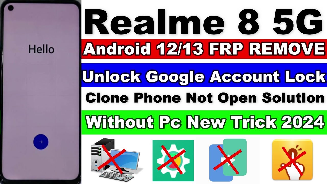 Realme 8 5G FRP/Google Account Lock Remove Android Realme 8 5G FRP/Google Account Lock Remove Android