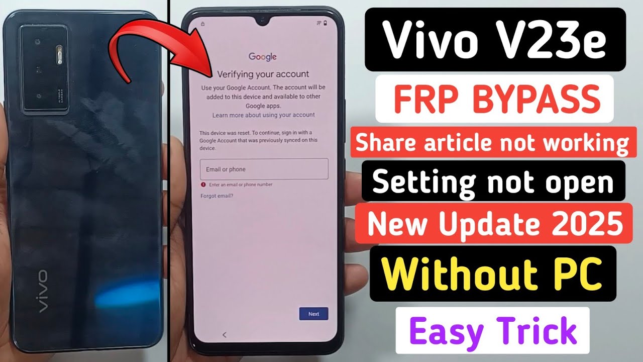 How to Bypass Frp on Vivo V23e Running Android 13 or 14 When Settings are Not Working How to Bypass Frp on Vivo V23e Running Android 13 or 14 When Settings are Not Working