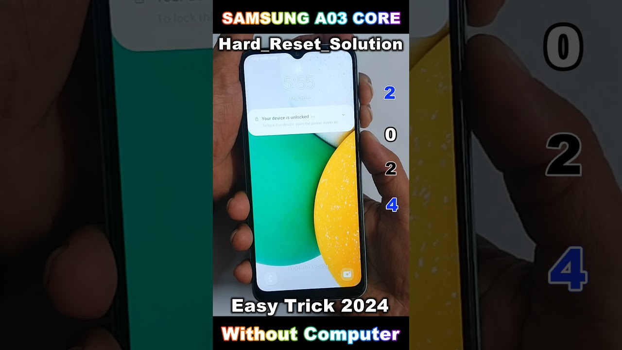 Forgot Screen Lock? Samsung Galaxy A03 Core Hard Reset Forgot Screen Lock? Samsung Galaxy A03 Core Hard Reset