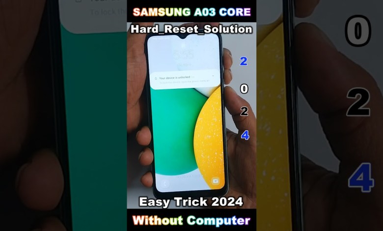 Forgot Screen Lock? Samsung Galaxy A03 Core Hard Reset Forgot Screen Lock? Samsung Galaxy A03 Core Hard Reset