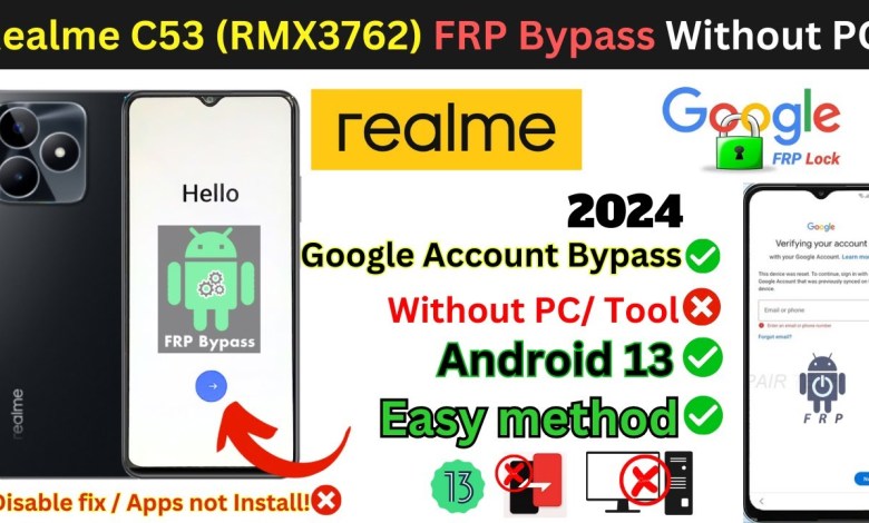 Realme C53 (RMX3762) FRP Bypass Without PC New Easy Realme C53 (RMX3762) FRP Bypass Without PC New Easy