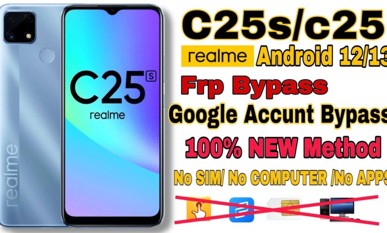 Realme C25S/C25 Android 12/13 Frp Bypass Google Accunt Realme C25S/C25 Android 12/13 Frp Bypass Google Accunt