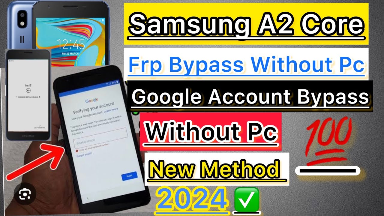 Samsung A2 Core (A260F/D/G) FRP Bypass/Reset Samsung A2 Core (A260F/D/G) FRP Bypass/Reset