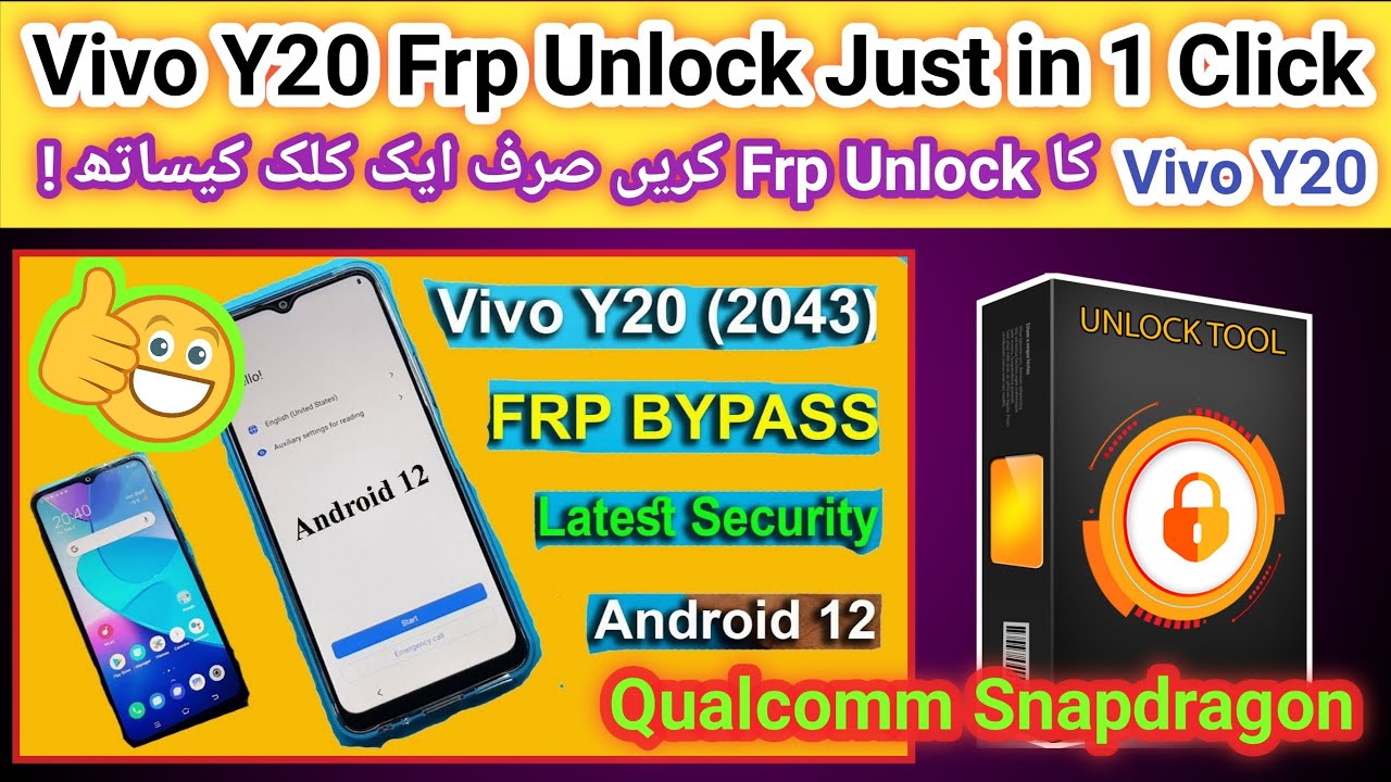 Vivo Y20 Frp unlock just in 1 click by unlock tool Vivo Y20 Frp unlock just in 1 click by unlock tool