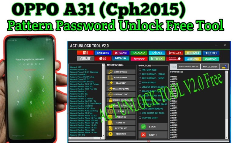 OPPO A31 (2015) Unlock Password PIN,Pattern By ACT OPPO A31 (2015) Unlock Password PIN,Pattern By ACT
