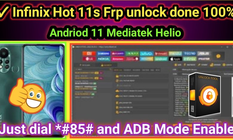 Infinix Hot 11s Frp unlock/Bypass done by unlock tool Infinix Hot 11s Frp unlock/Bypass done by unlock tool