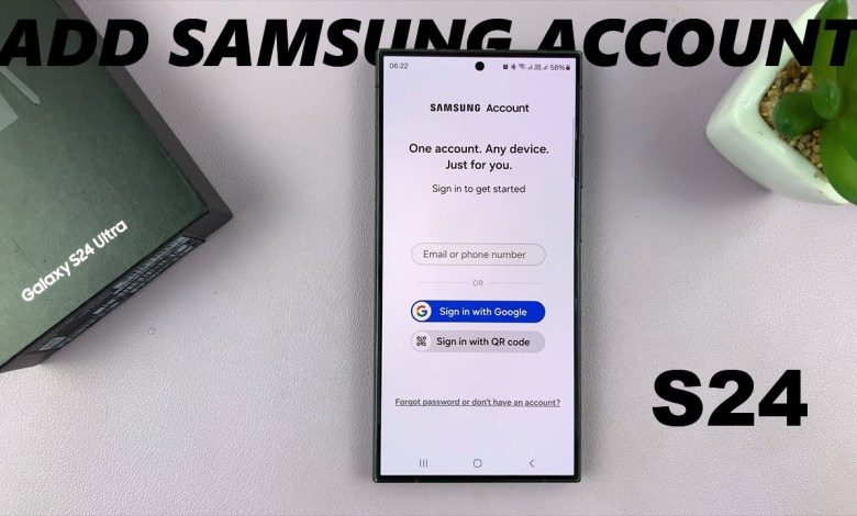 How To Add Samsung Account To Samsung Galaxy S24 / How To Add Samsung Account To Samsung Galaxy S24 /