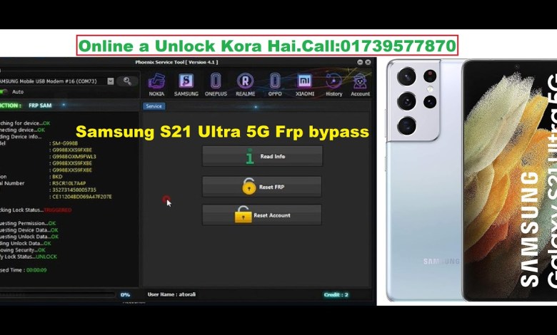 Samsung S21 Ultra 5G Frp bypass Phoenix Service Tool by Samsung S21 Ultra 5G Frp bypass Phoenix Service Tool by