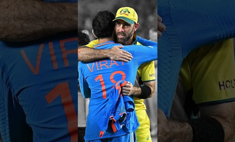 Glenn Maxwell hugs crying Virat Kohli after Team India Glenn Maxwell hugs crying Virat Kohli after Team India