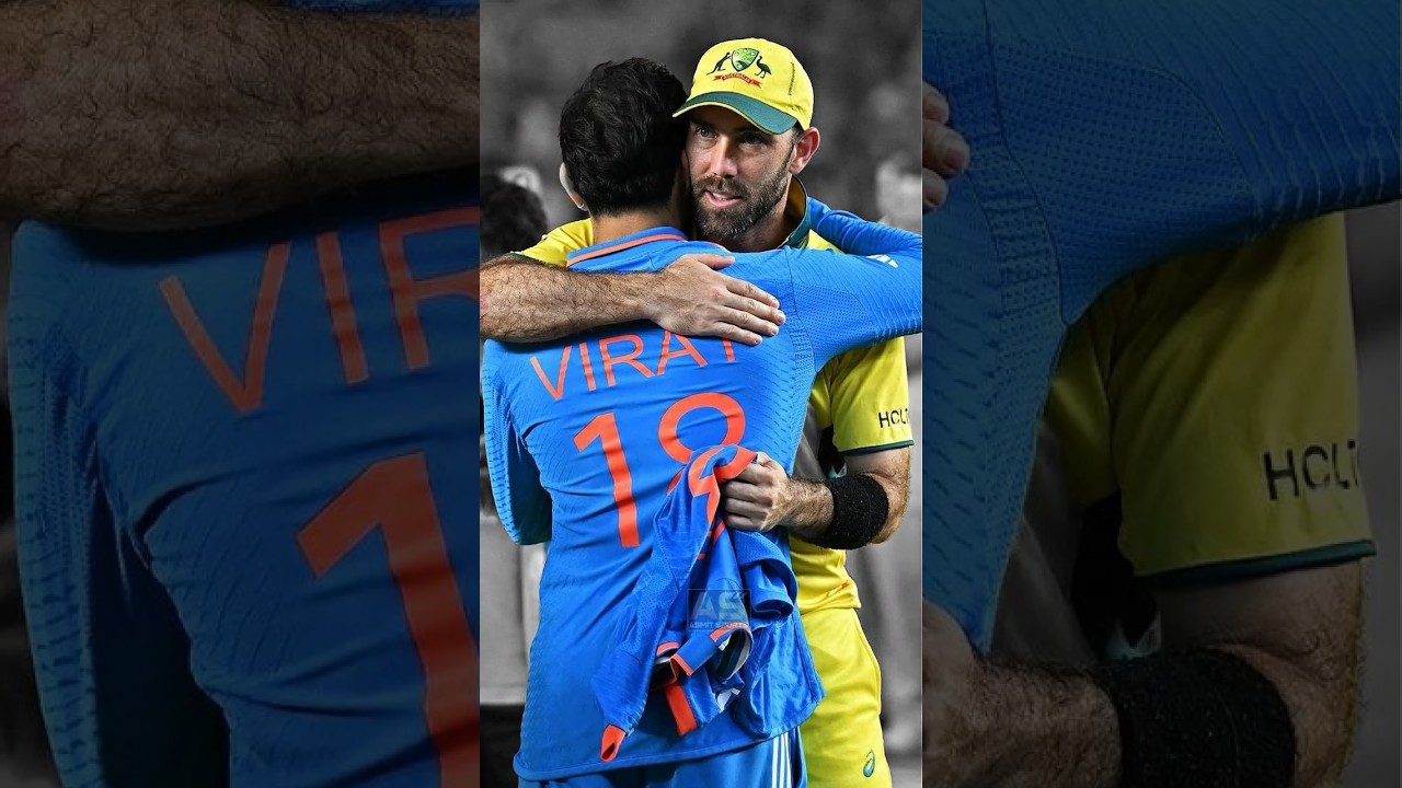 Glenn Maxwell hugs crying Virat Kohli after Team India Glenn Maxwell hugs crying Virat Kohli after Team India