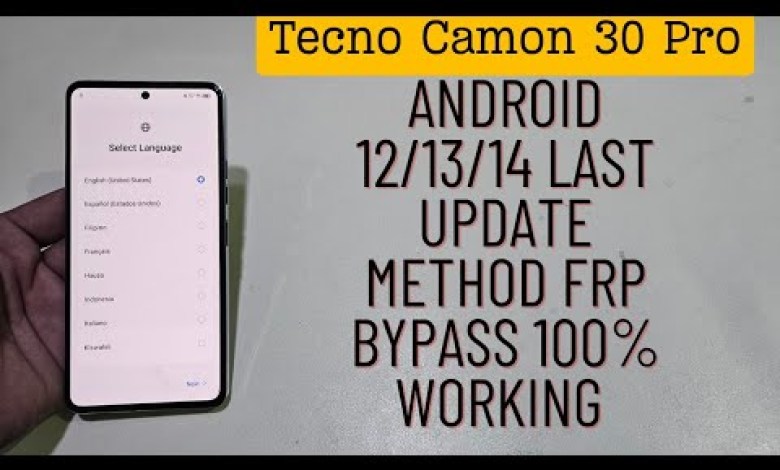 Tecno Camon 30 Pro Frp Bypass Latest And Last Method Tecno Camon 30 Pro Frp Bypass Latest And Last Method