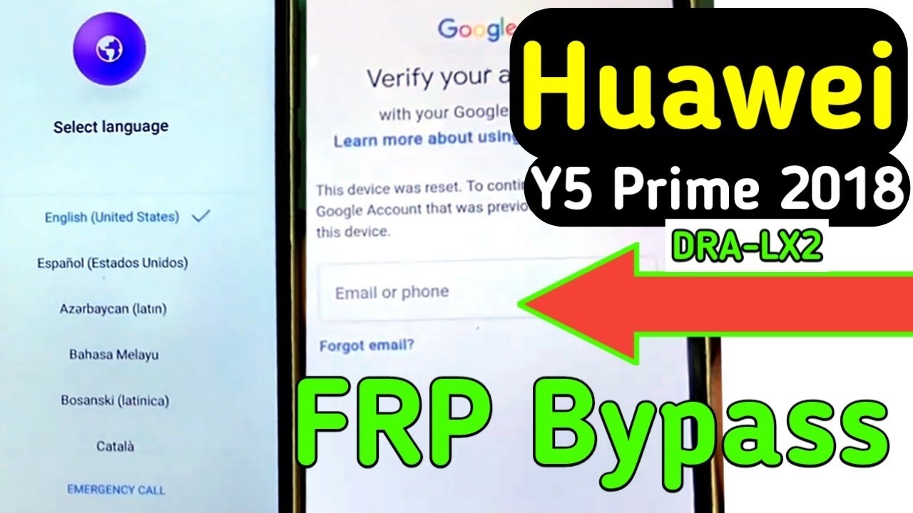 Huawei Y5 Prime FRP Bypass – Y5 Prime 2018 (DRA-LX2) Huawei Y5 Prime FRP Bypass – Y5 Prime 2018 (DRA-LX2)